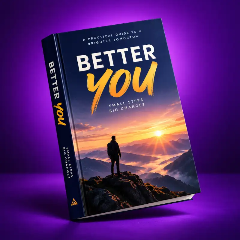 Book cover titled "Better You" showing a person standing on a mountain summit