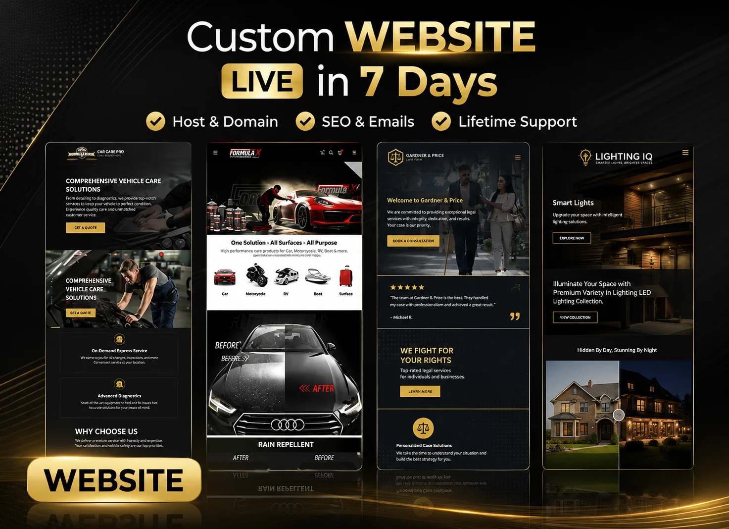custom website delivered in 7 days