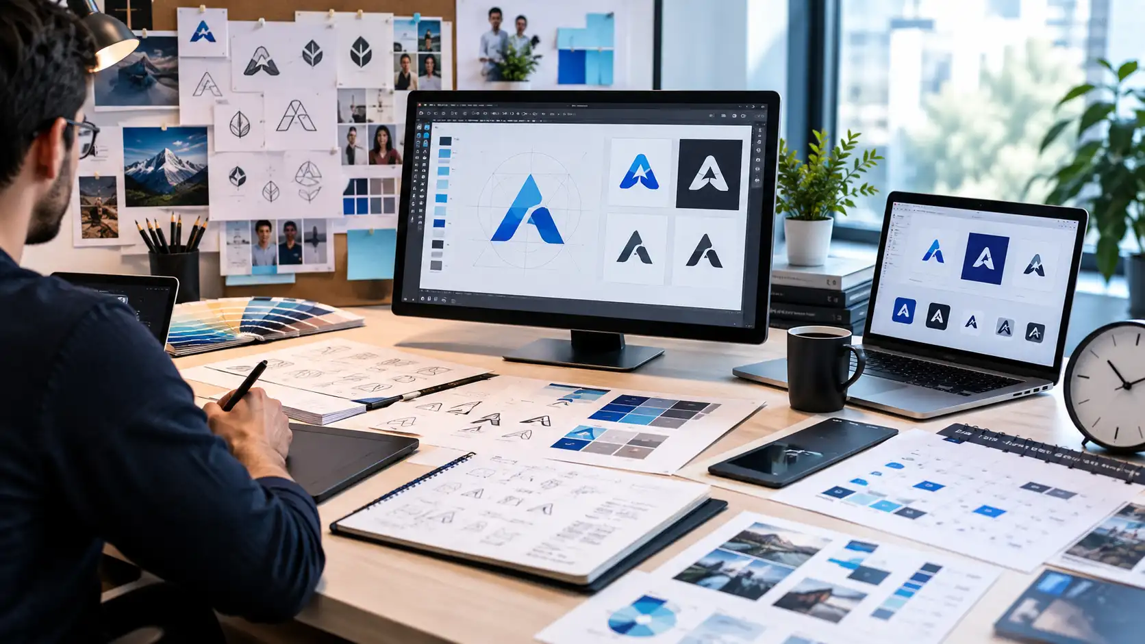logo desingers researching ideas