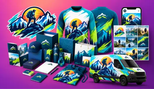 Custom apparel logo print and vehicle wrap design